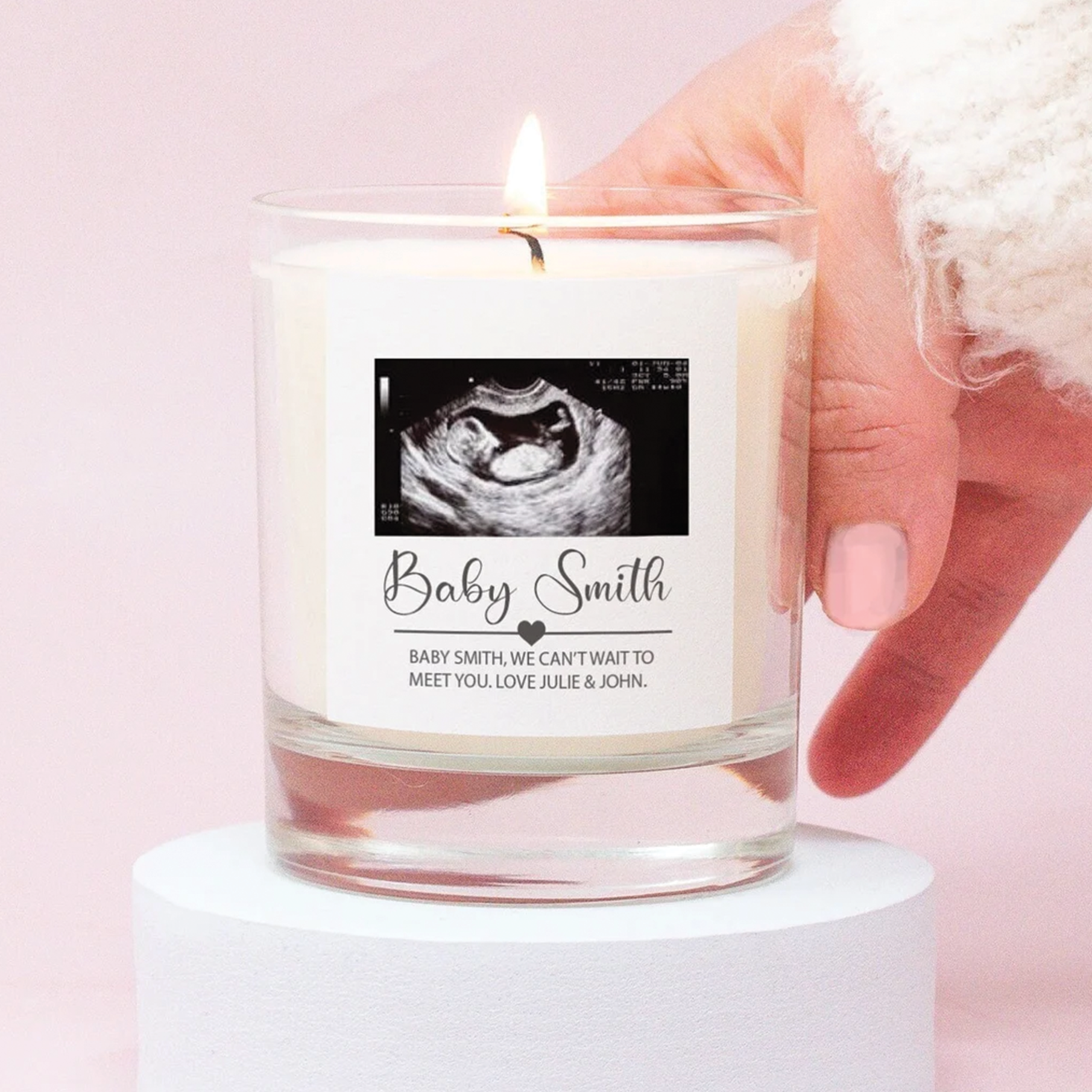 Personalised Baby Shower Candle