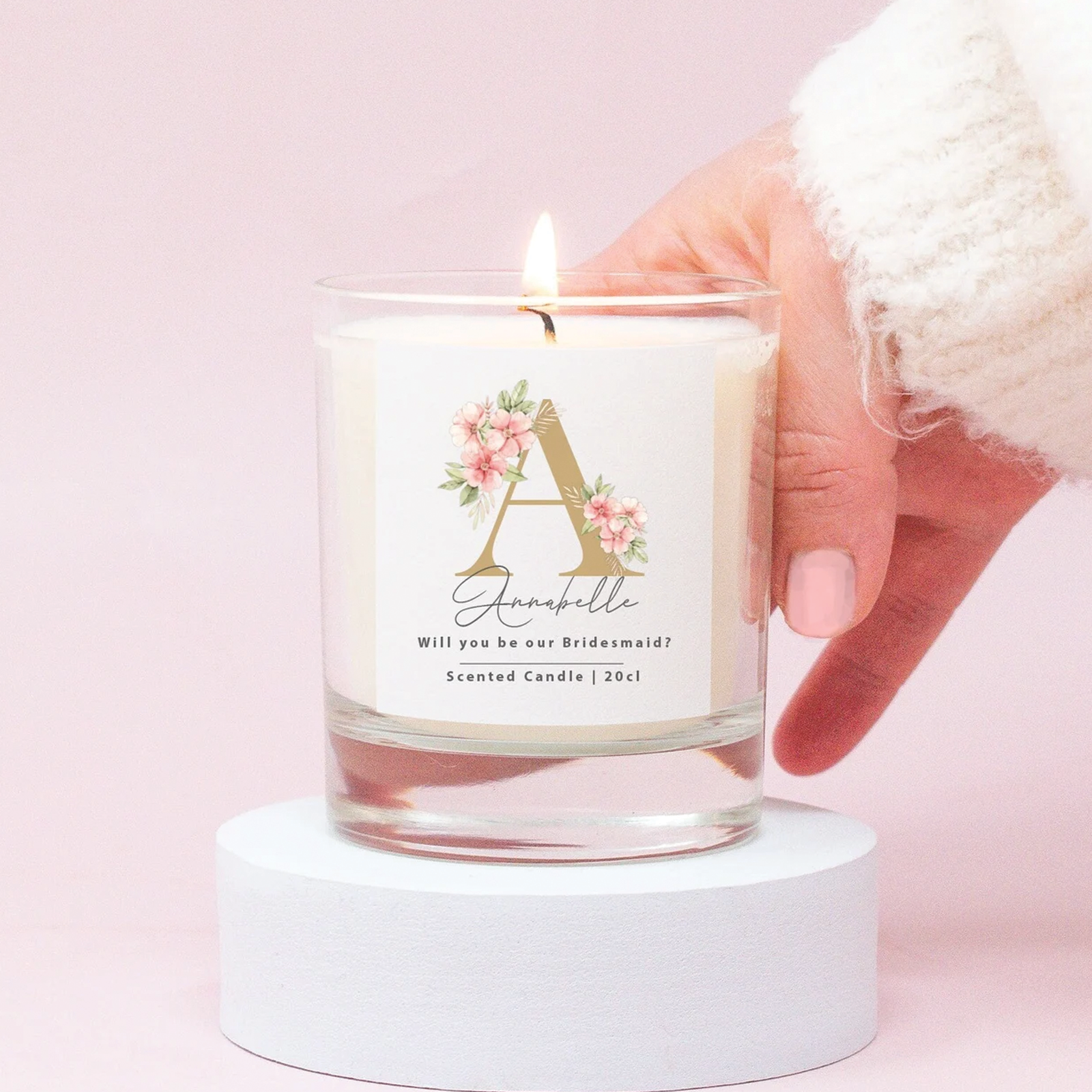 Bridesmaid Personalised Candle, Will You Be My Bridesmaid Candle, Hen Party Candle Custom Candle, Hen Night Candle, Personalised Candle,
