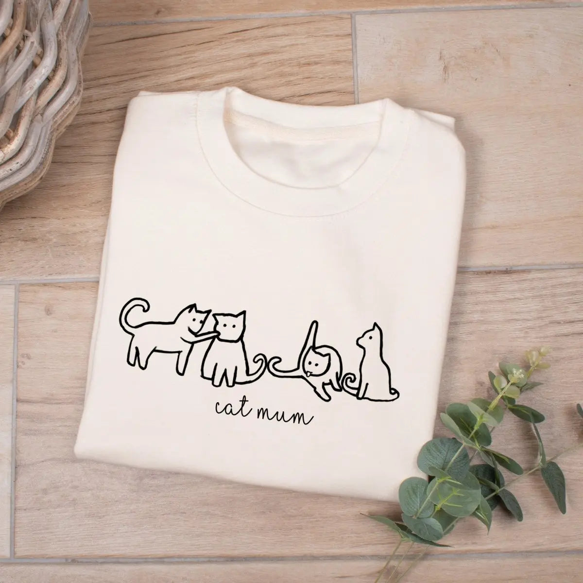 Cat Mum Sweater, Cat Jumper, Cat Love Sweater, Casual Ladies Sweater, Cat Casual Jumper, Cat Owner Gift, Line Art Jumper - Amy Lucy