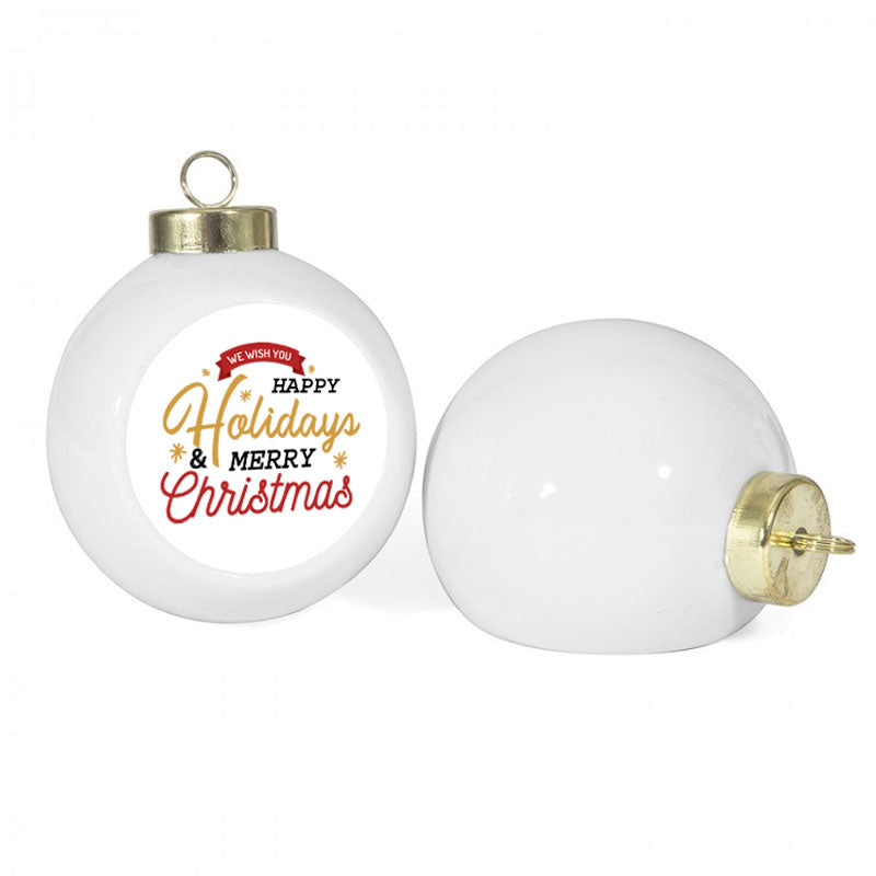 Bauble - Ceramic Round - White