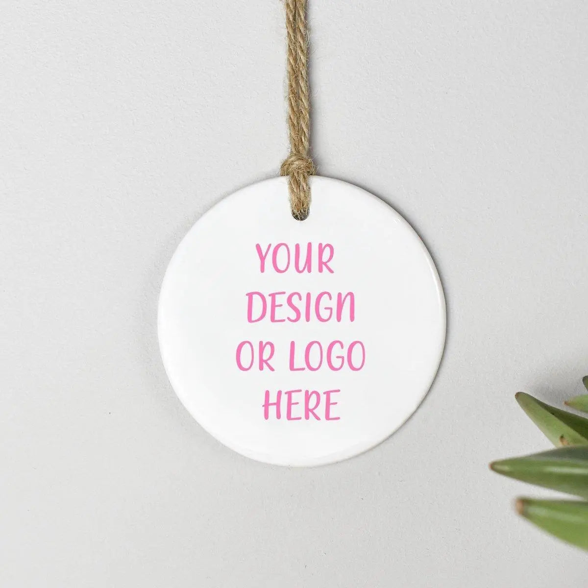 Custom Decoration, Your Logo Ceramic Ornament, Your Design Hanging Decoration, Promotional Item, Business Promotion Item, Custom Decoration - Amy Lucy