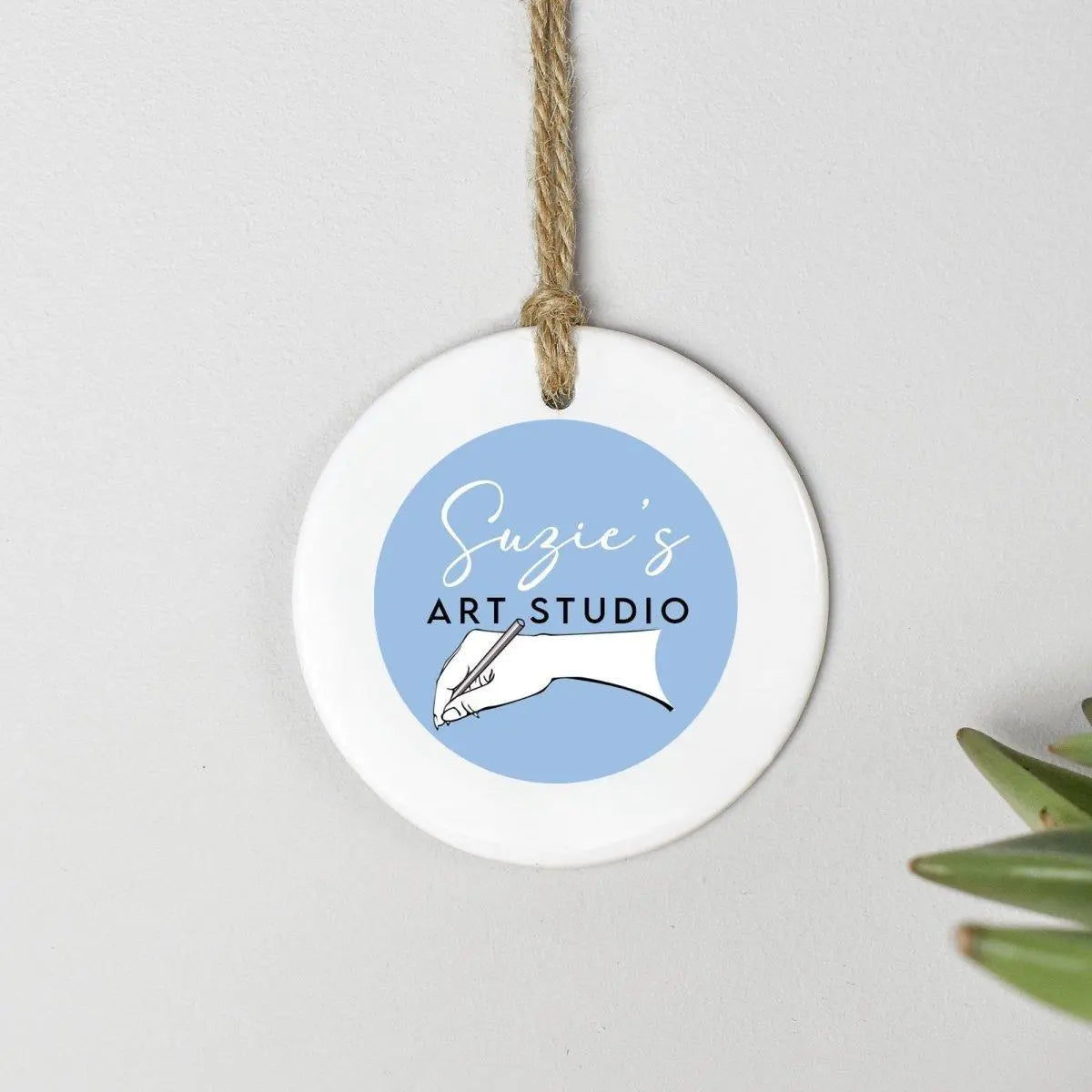 Custom Decoration, Your Logo Ceramic Ornament, Your Design Hanging Decoration, Promotional Item, Business Promotion Item, Custom Decoration - Amy Lucy