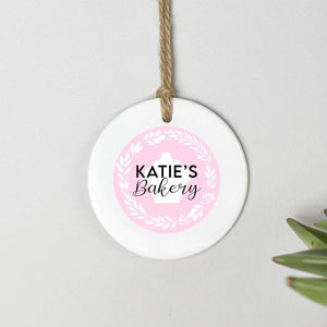 Custom Decoration, Your Logo Ceramic Ornament, Your Design Hanging Decoration, Promotional Item, Business Promotion Item, Custom Decoration - Amy Lucy