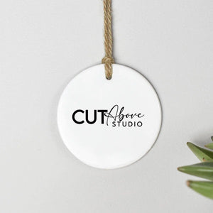 Custom Decoration, Your Logo Ceramic Ornament, Your Design Hanging Decoration, Promotional Item, Business Promotion Item, Custom Decoration - Amy Lucy
