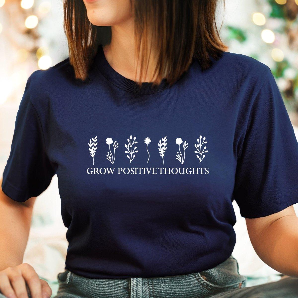 Grow Happy Thoughts T-shirt, Cute T-shirt, Nature T-shirt, Positive Quote T-shirt, Women's Slogan Tops, Vegan Tops, UK Tops, Mother Earth - Amy Lucy