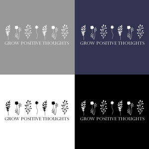 Grow Happy Thoughts T-shirt, Cute T-shirt, Nature T-shirt, Positive Quote T-shirt, Women's Slogan Tops, Vegan Tops, UK Tops, Mother Earth - Amy Lucy
