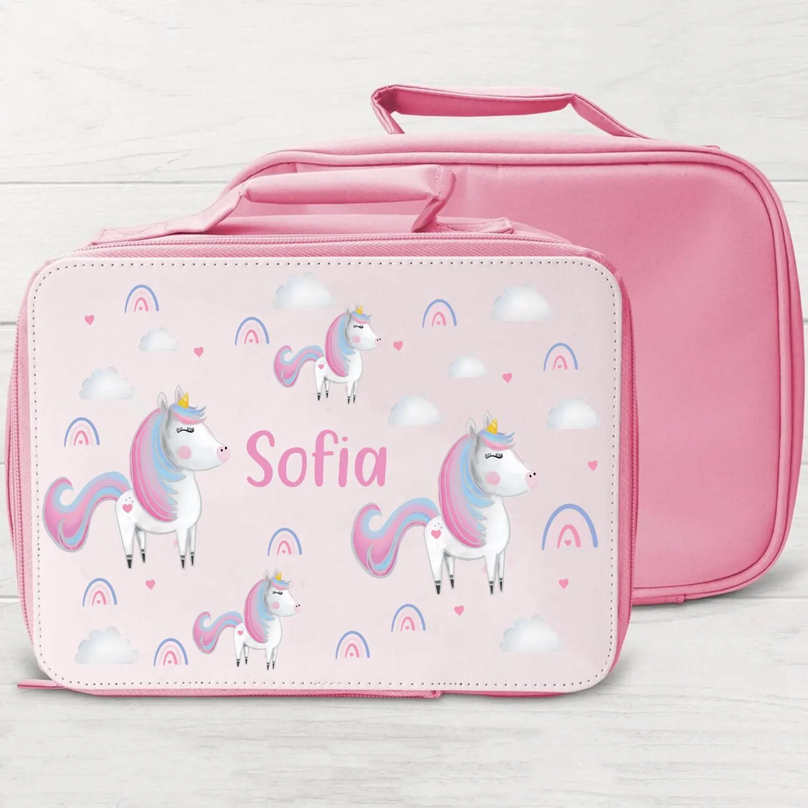 Personalised Unicorn Lunch Bag, Unicorn School Lunch Bag, Kids Unicorn Cooler Bag, Girls School Lunch Box, Kids, Student, Back To School,