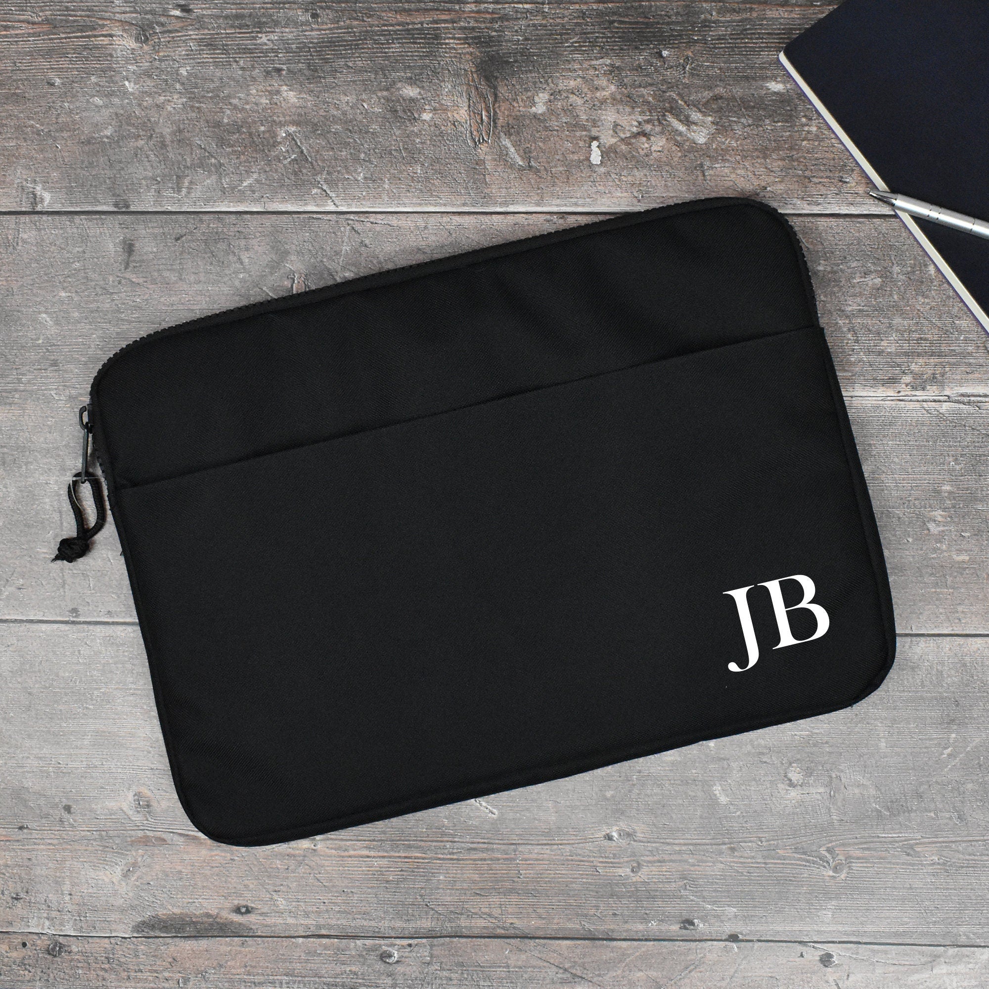Personalised Laptop Bag 15" Inch, University Gift, Men's Laptop Case, Initial Tablet Bag, Monogram Document Bag, Him, Custom Computer Bag