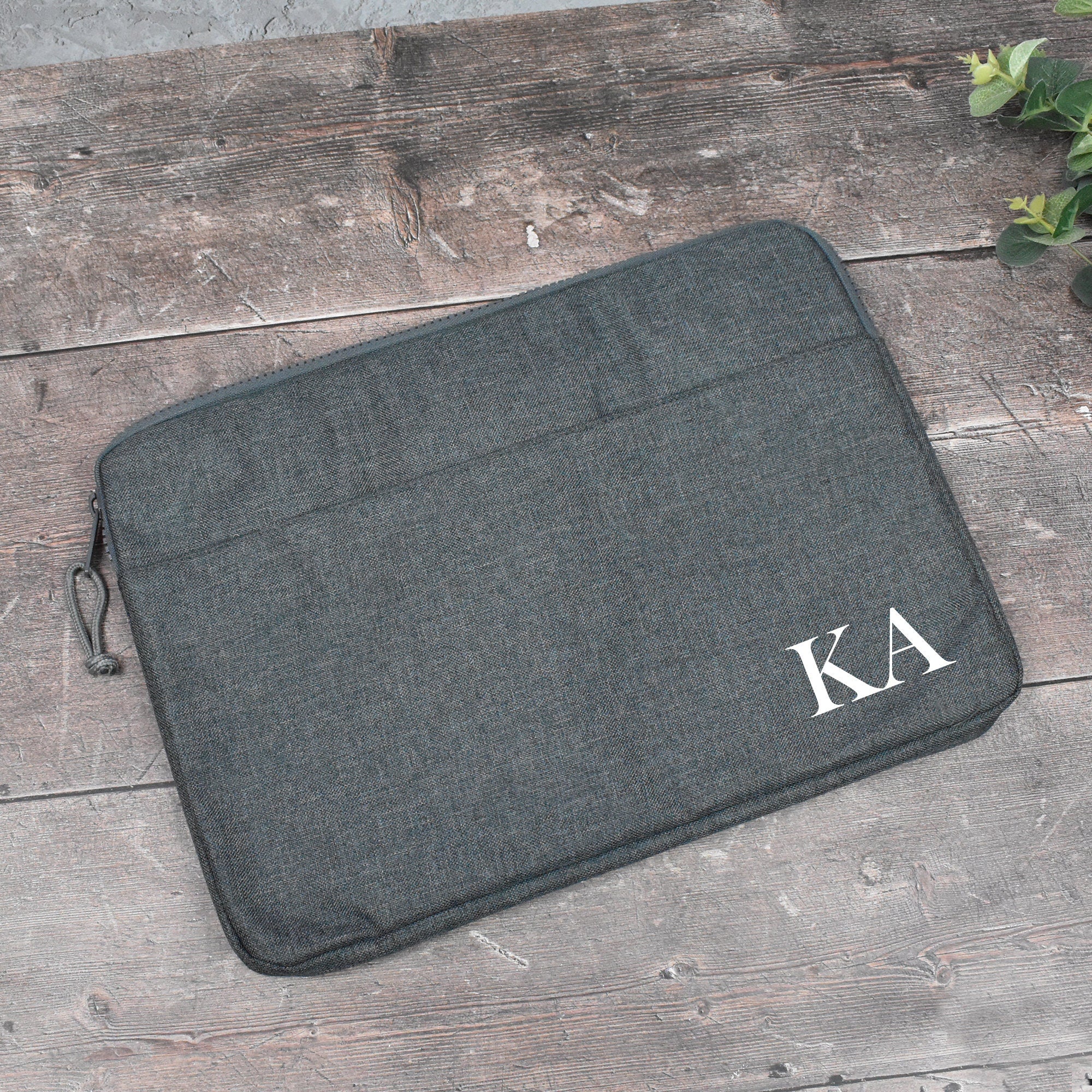 Personalised Laptop Bag 15" Inch, University Gift, Men's Laptop Case, Initial Tablet Bag, Monogram Document Bag, Him, Custom Computer Bag