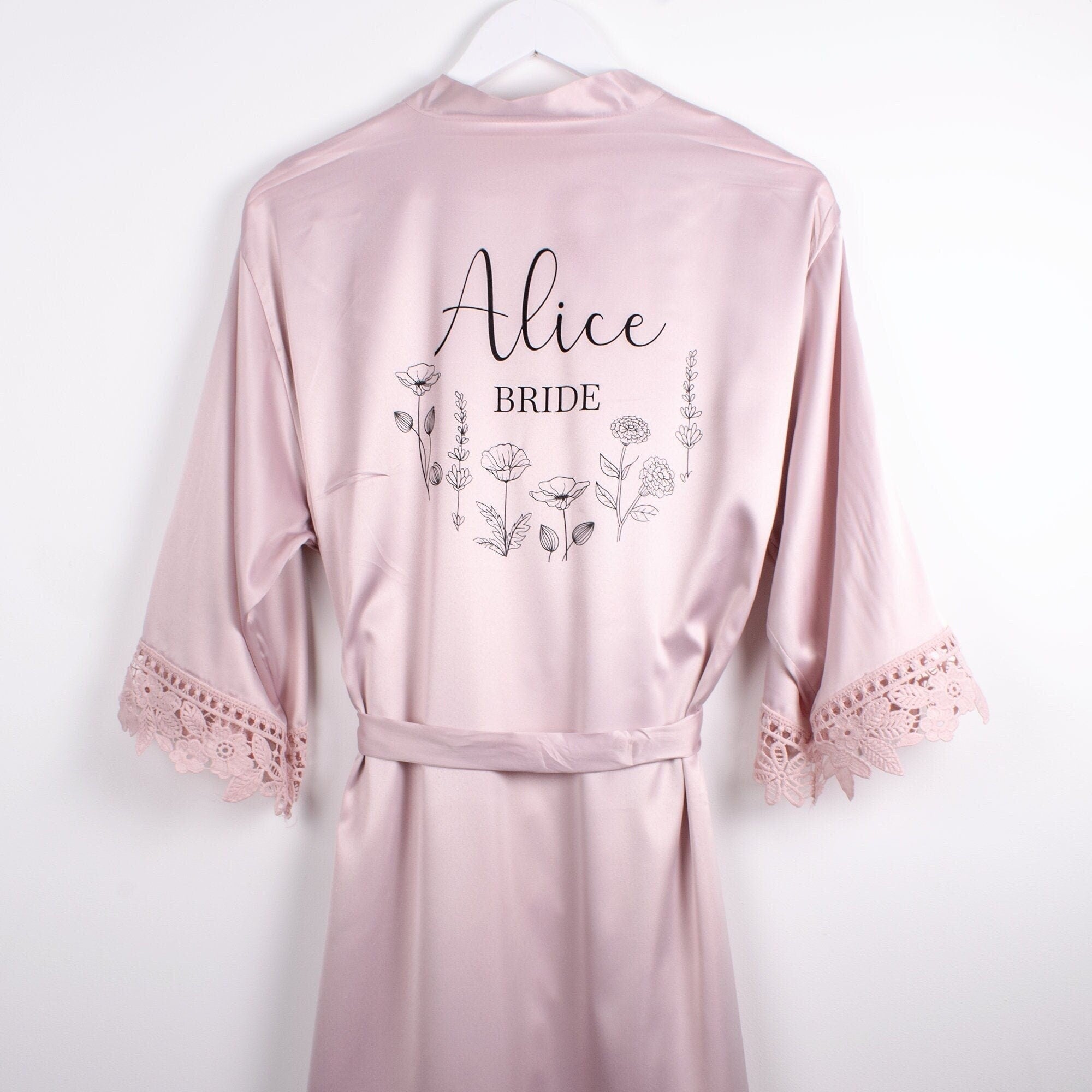 Personalised Bridesmaid Robe, Bride Maid of Honour Gown, Bridesmaid Robes Personalised, Bridal Robes, Bachelorette Robes, Bride Shower Robes