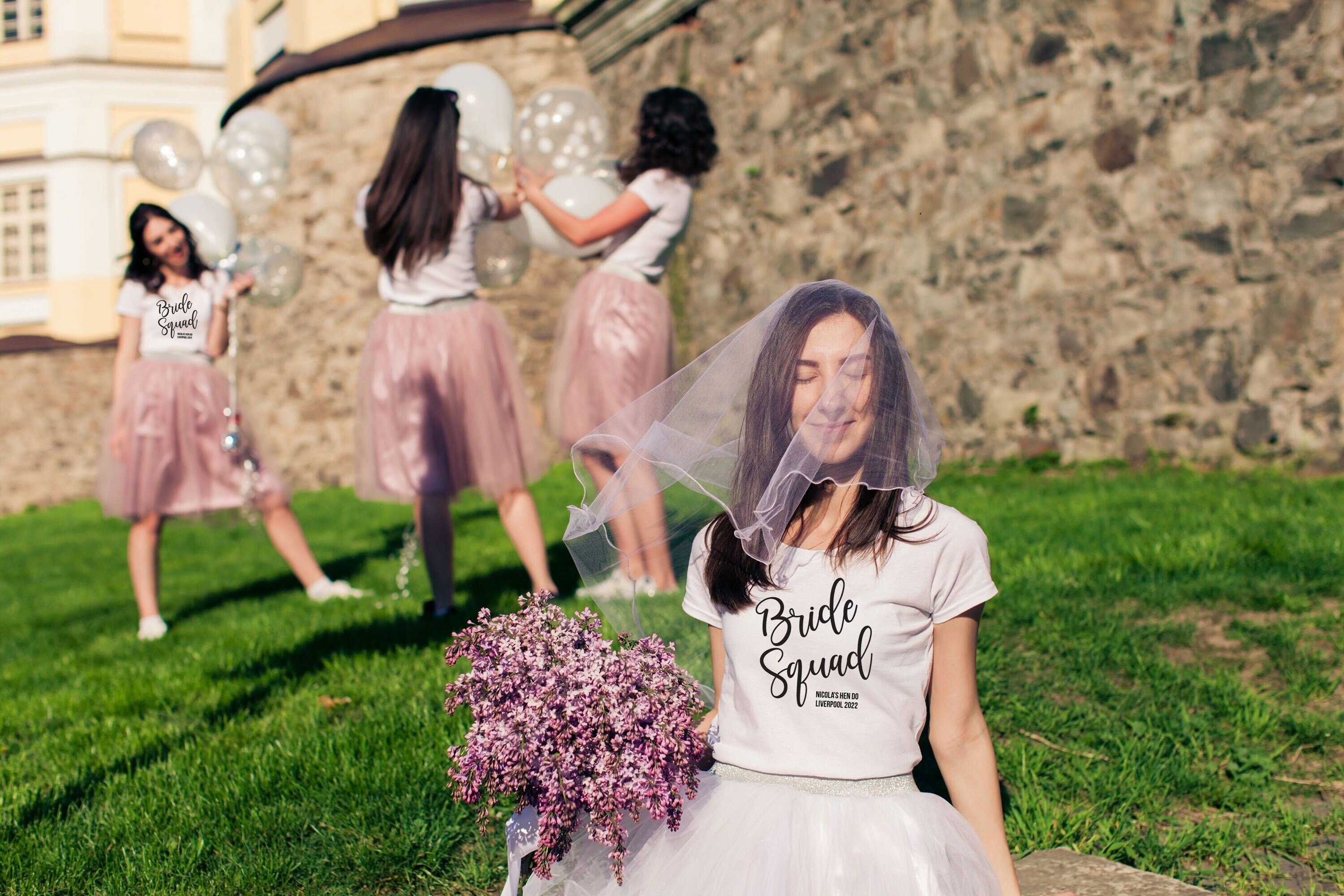 Bride Squad T-shirt, Bridal Party T-shirts, Organic Bride Squad Tops, Hen Night Hen Vibes T-shirts, Hen Tops, Maid of Honour Tops, Bride