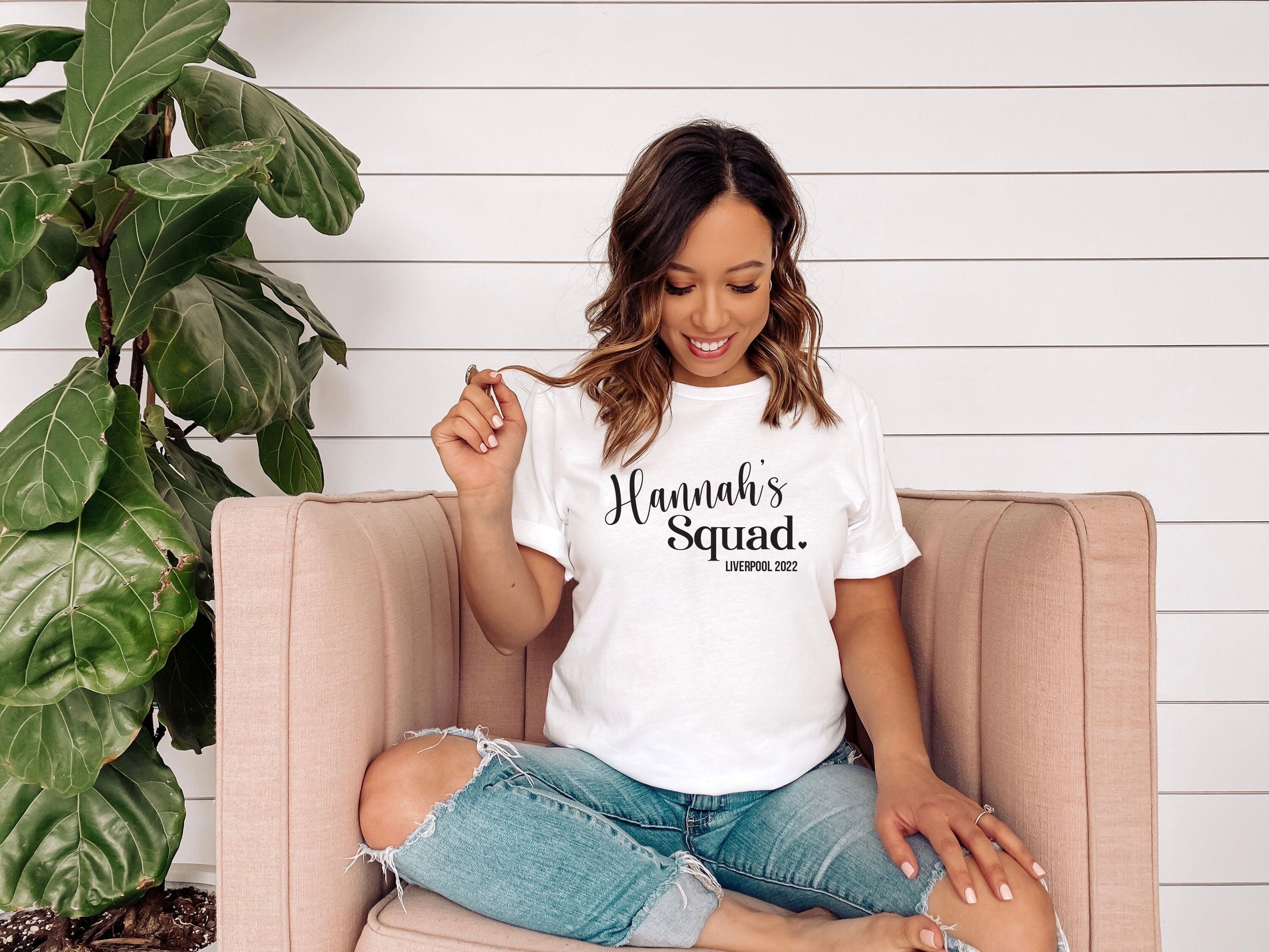 Bride Squad T-shirt, Bridal Party T-shirts, Organic Bride Squad Tops, Hen Night Hen Vibes T-shirts, Hen Tops, Maid of Honour Tops, Bride