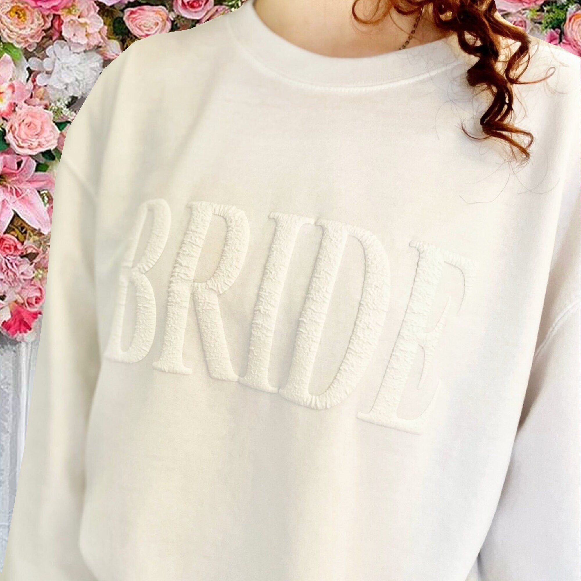 Bride Sweatshirt Embossed