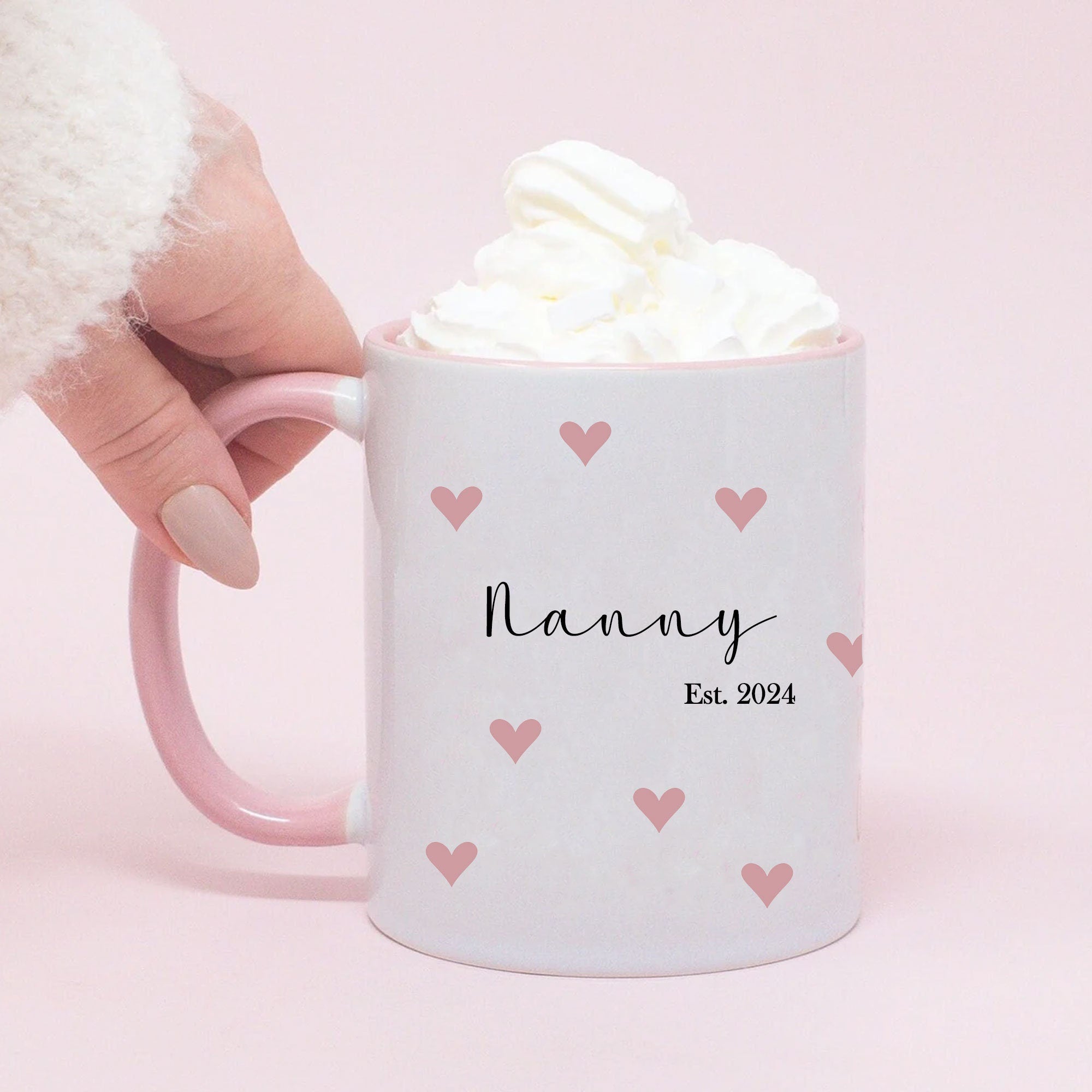 Personalised New Baby Announcement, New Nanny Mug, Grandma Mug, New Nanny Gift, Mother's Day Gift as Nanny, Mother's Day Mug, For Mum