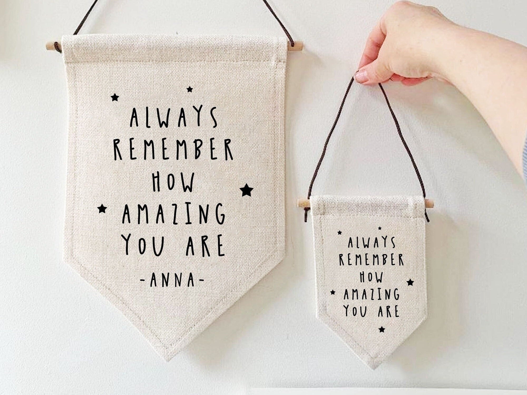 Personalised Encouragement Gift, Positivity Gift, You are Awesome Gift, Office Wall Art Flag, Best Friend Gift, Wall Flag, Mental Health