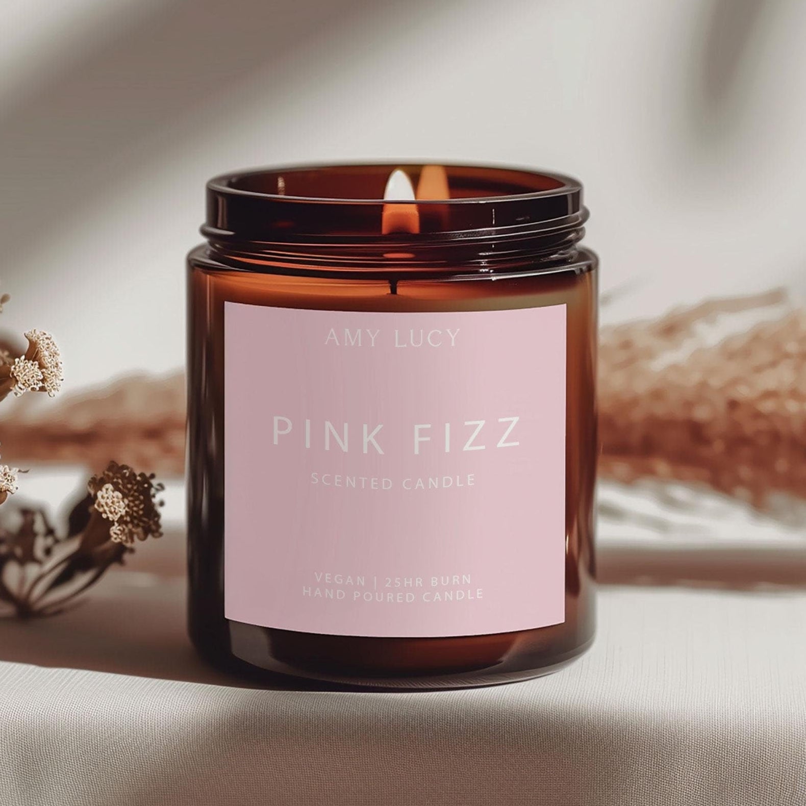 Congratulations Candle, Well Done Gift, Congratulations Gifts, New Job Gift, New Home Gift, So Proud of You, Driving Test Gift, Pink Fizz