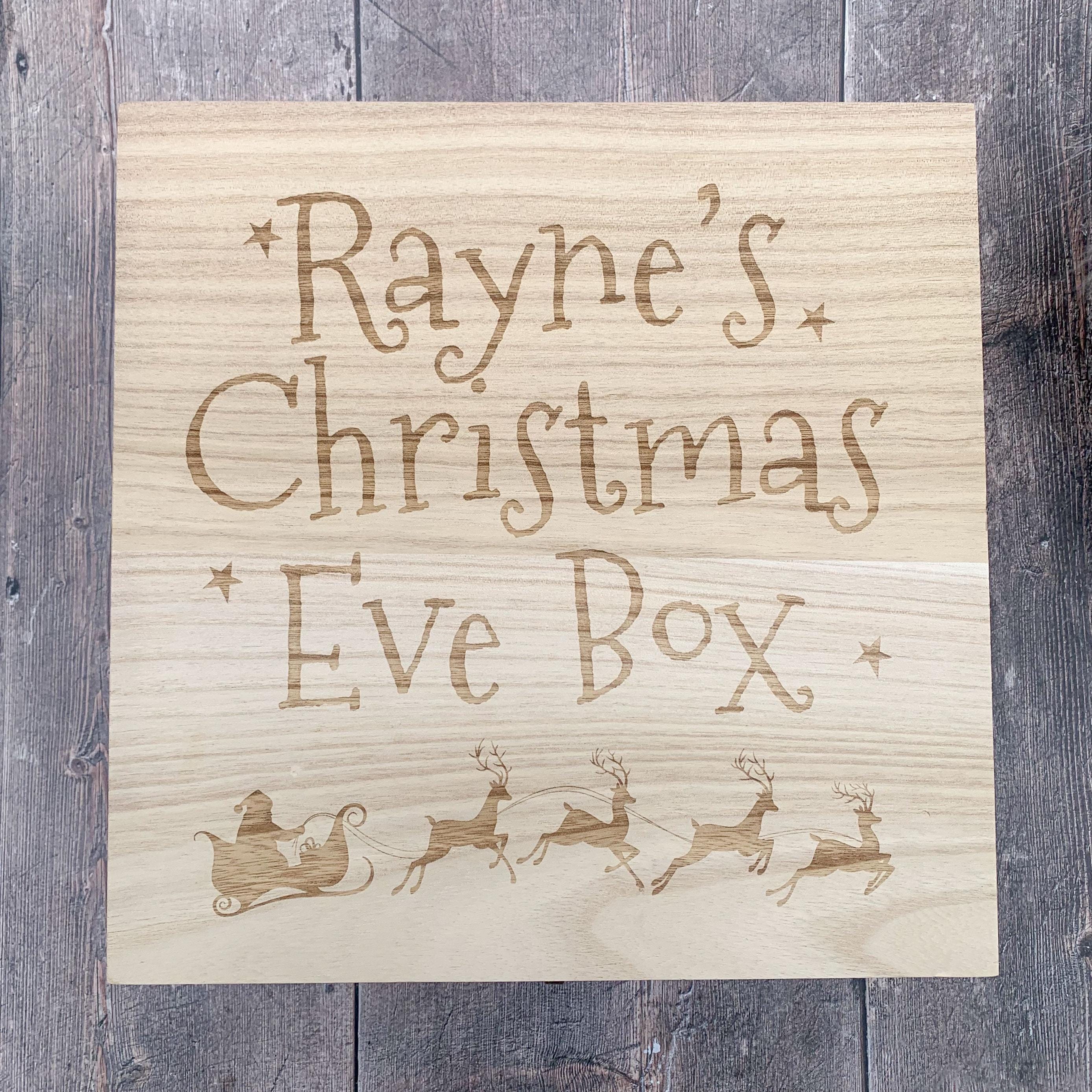 Baby's First Christmas Eve Box, First Christmas Gift Set, New Baby Xmas Gift Set, New Baby Christmas Gift Box, Engraved First Christmas Wood