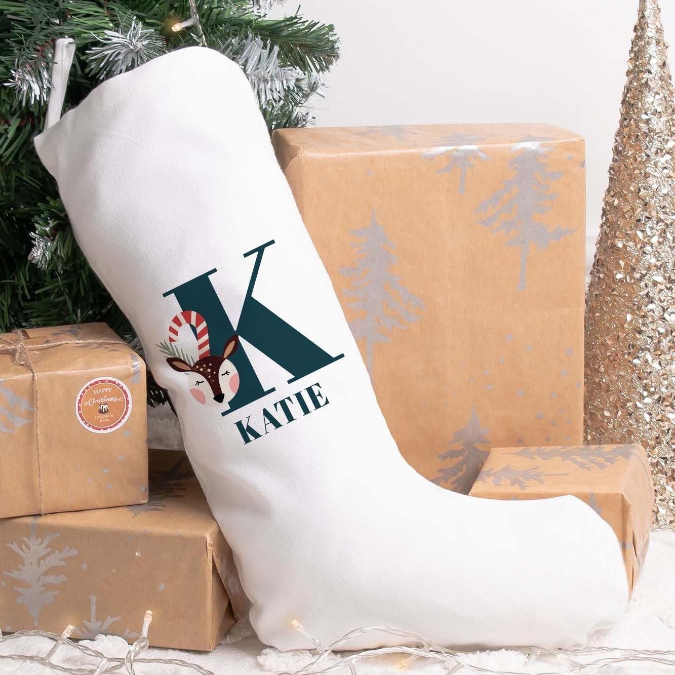 Personalised Christmas Stocking, Christmas Stocking, Name Christmas Stocking, Initial Christmas Stocking, Personalised Girl Stocking,