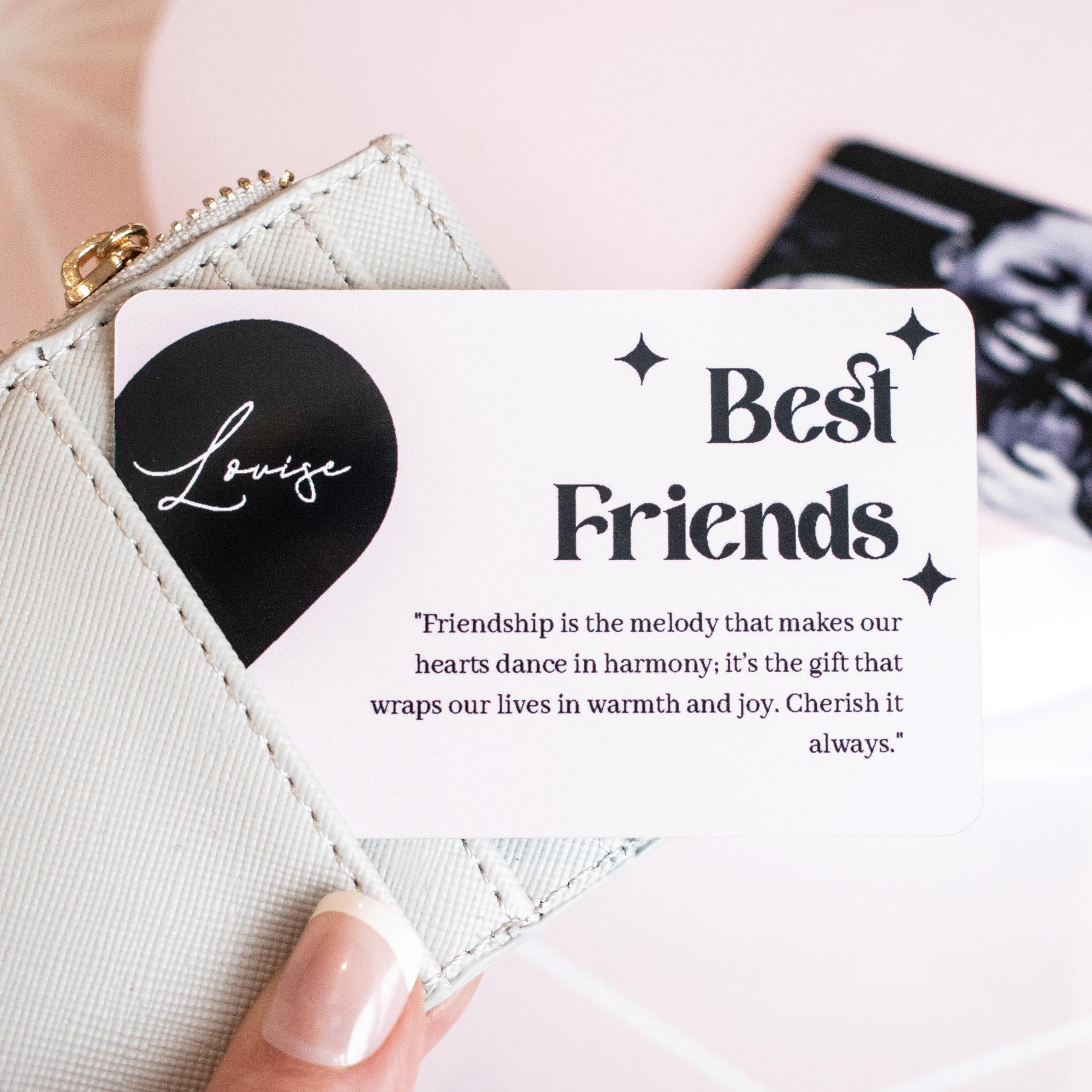 Personalised Best Friends Gift, Best Friend Photo Gift, Best Friend Wallet Card, Best Friend Matching Gift, Best Friend Thanks, Meaningful