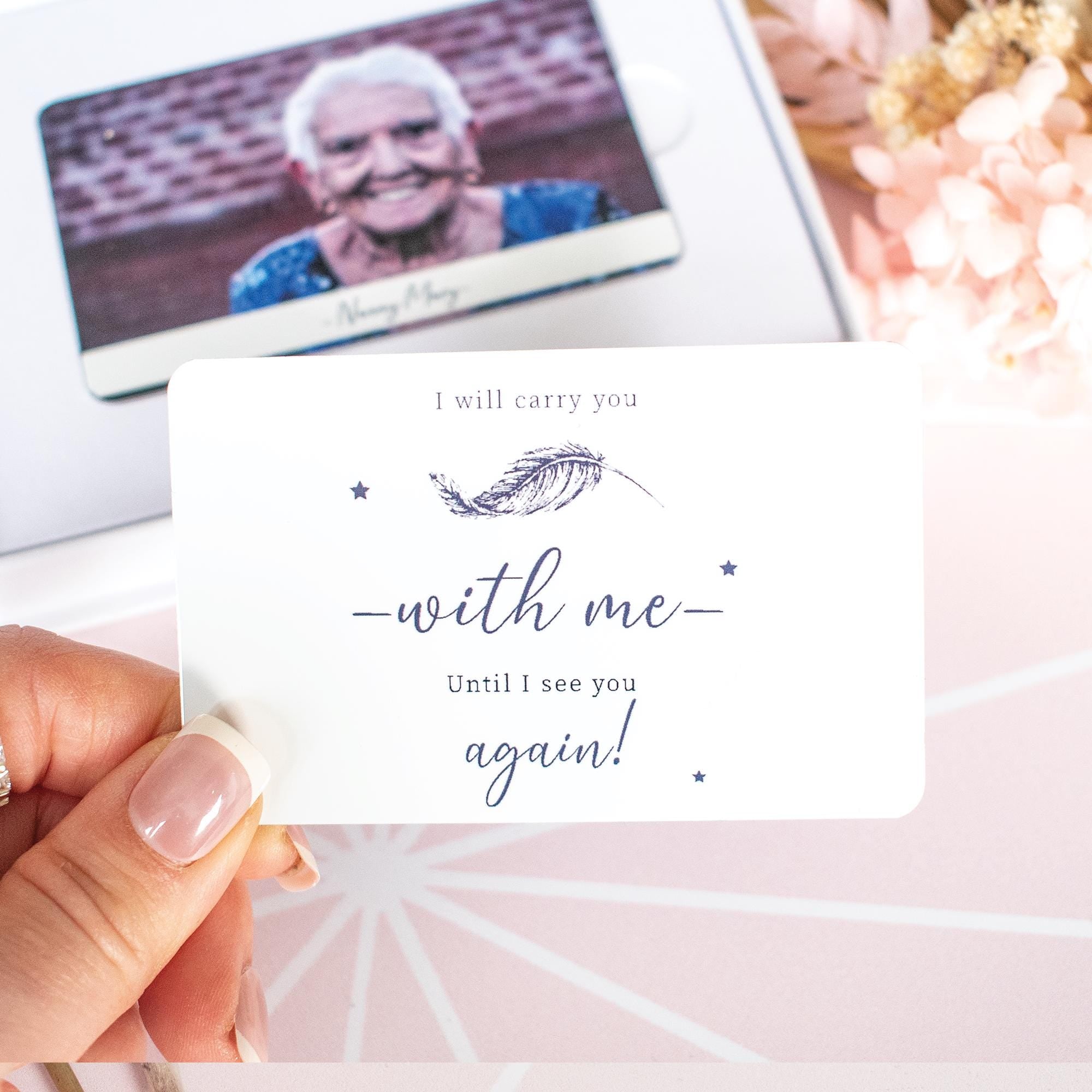 Personalised In Memory Keepsake, Memorial Card, Memorial Small Gift, In Memory Gift, Photo Memory Card, Loss Keepsake, Loved One Keepsake