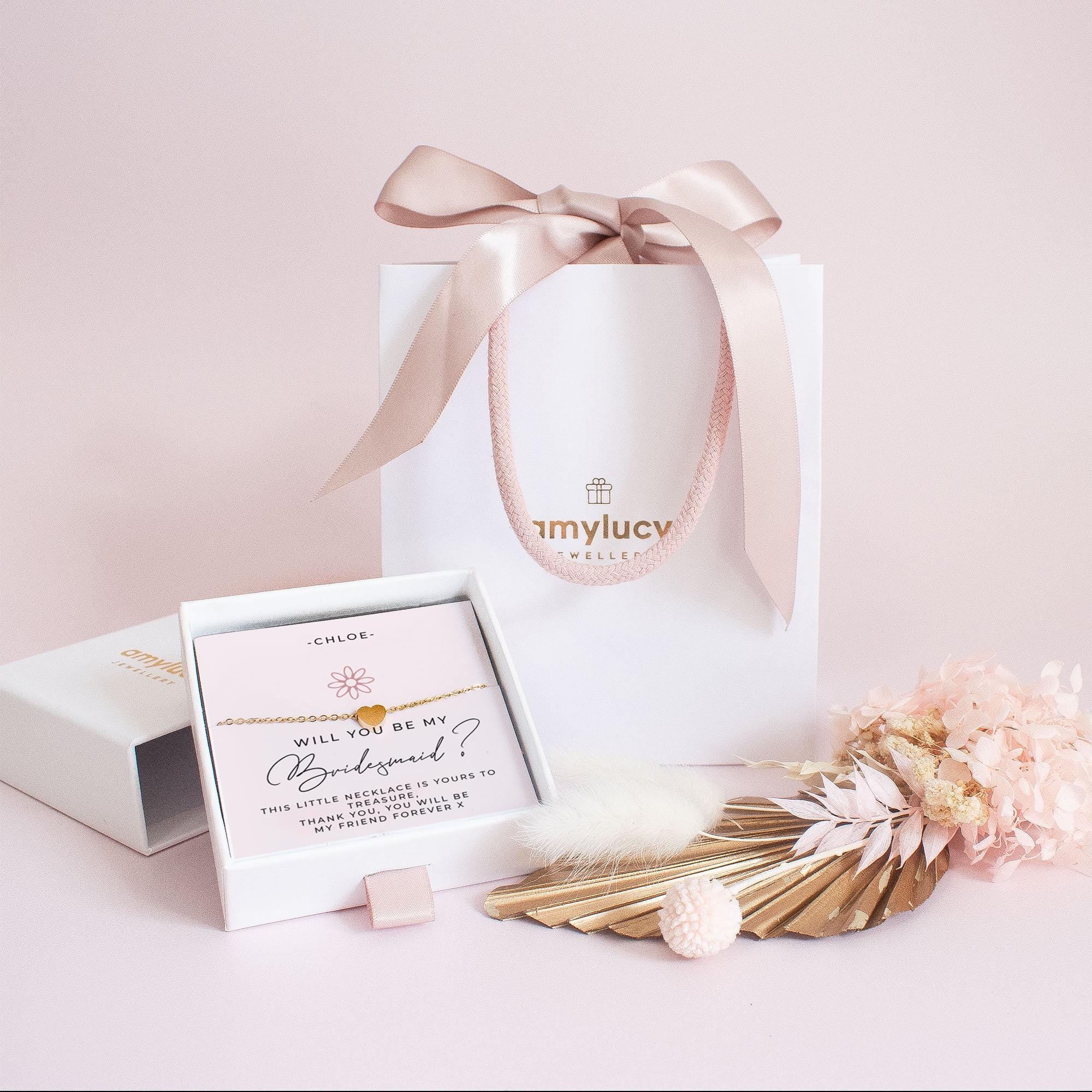 Personalised Bridesmaid Necklace, Bridesmaid Gift, Bridesmaid Proposal Gift, Personalised Bridesmaid, Thank You Maid of Honour Jewellery