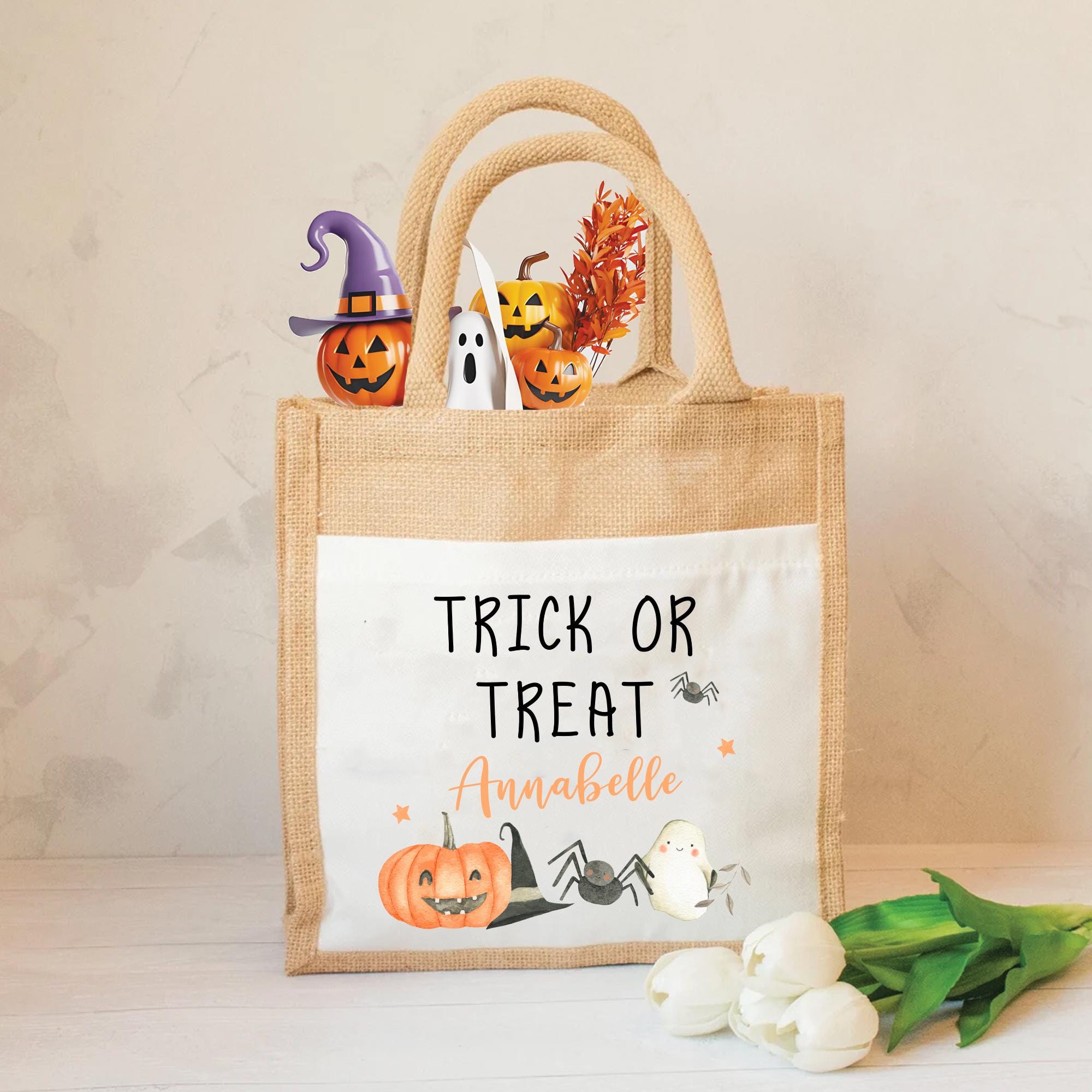 Personalised Halloween Treat Bag, Halloween Loot Bag, Halloween Treat Bags, Halloween Small Bags, Halloween Gift Bag, Halloween Gift Bags,
