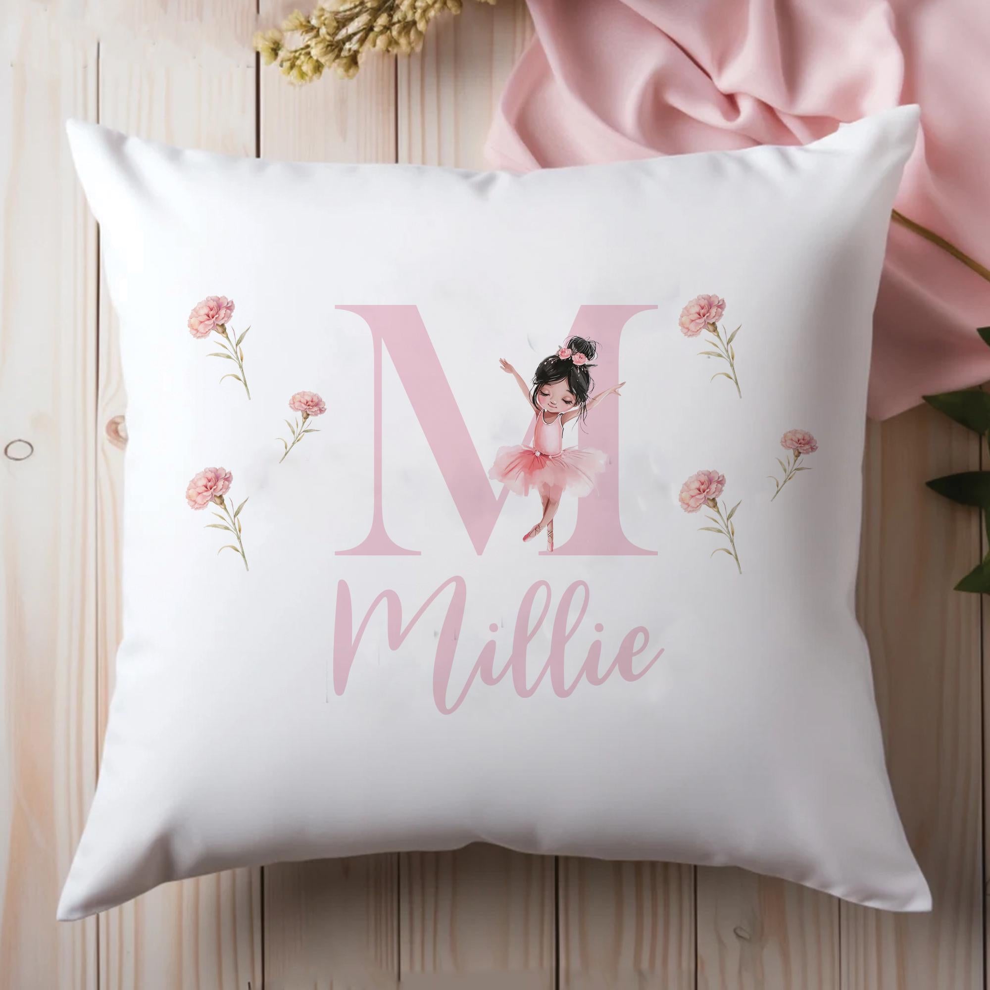 Personalised Ballerina Cushion, Ballerina Bedroom Accessory, Ballerina Gift, Ballerina Decor, Ballerina Cushion, Girls Decoration, Bedroom