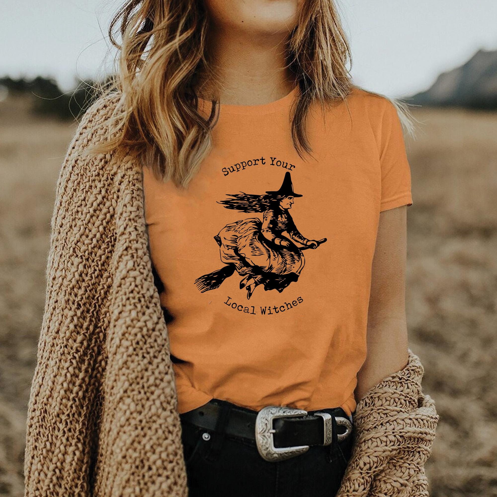 Halloween T-shirt, Witch Society Halloween Shirt, Witch Halloween Tee Shirt, Women's, Halloween, Witches, Fall Shirt, Vintage Style