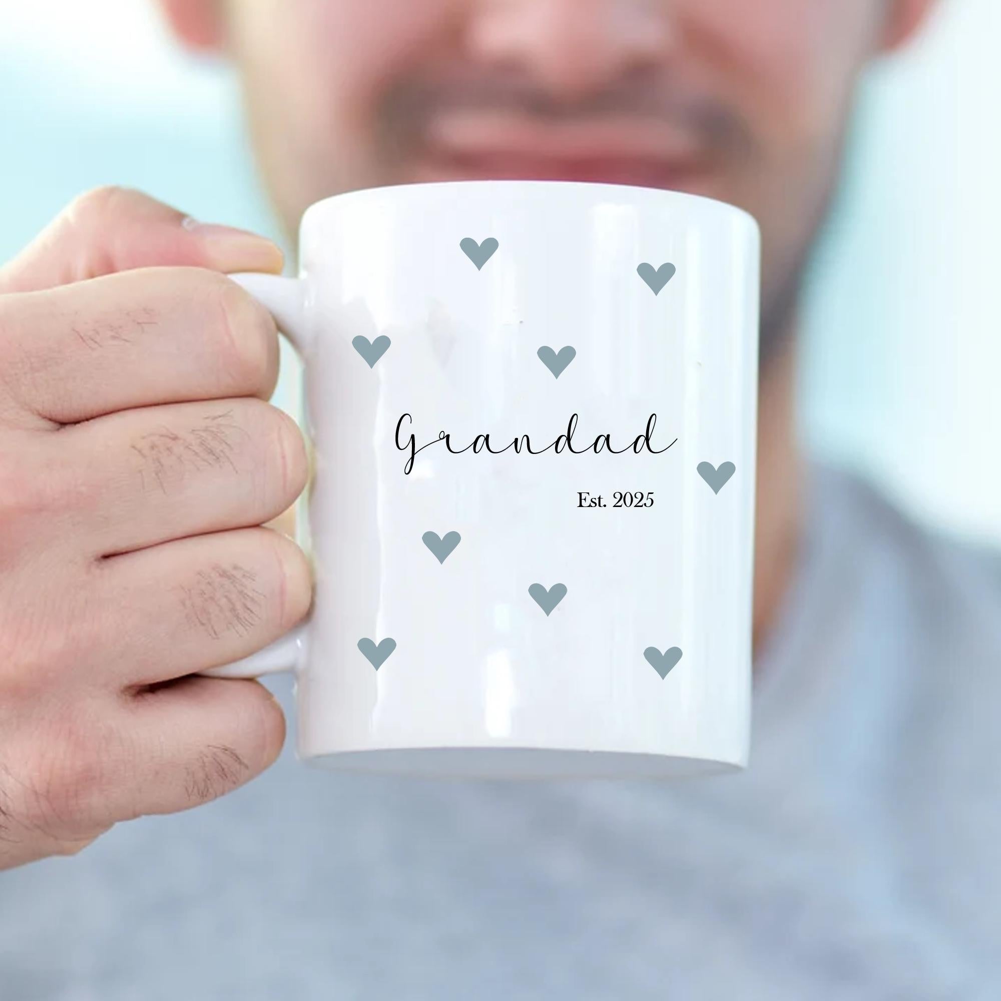 Personalised New Baby Announcement, New Granddad Mug, Dad Mug, New Grandad Gift, Mother's Day Gift as Grandfather, Father's Day Mug,