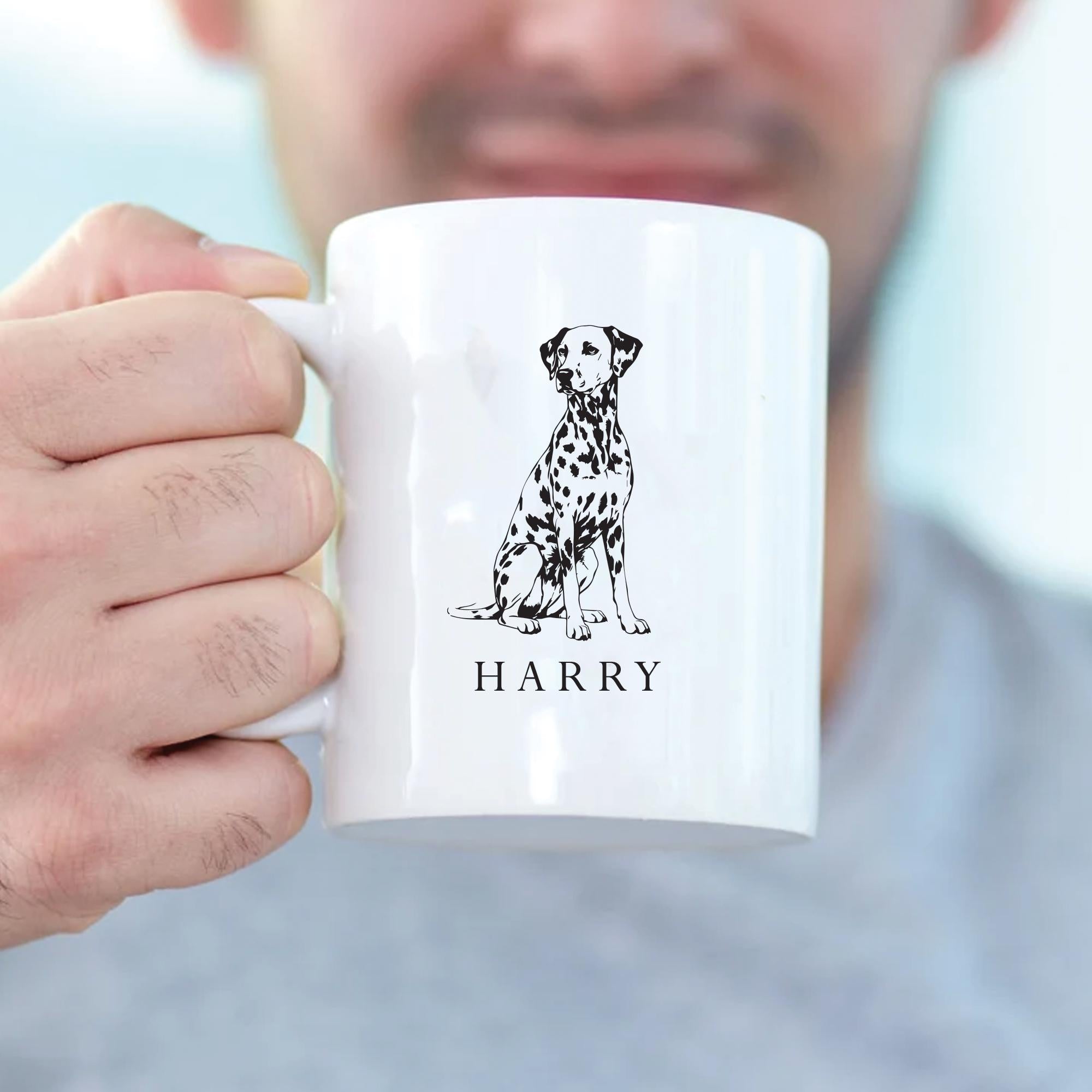 Personalised Dalmatian Mug, Dalmatian Gift For Her, Dog Lover Gift, Dalmatian Gifts, Dog Custom Gifts, Personalised Dog Mug, Dog Mum Gift