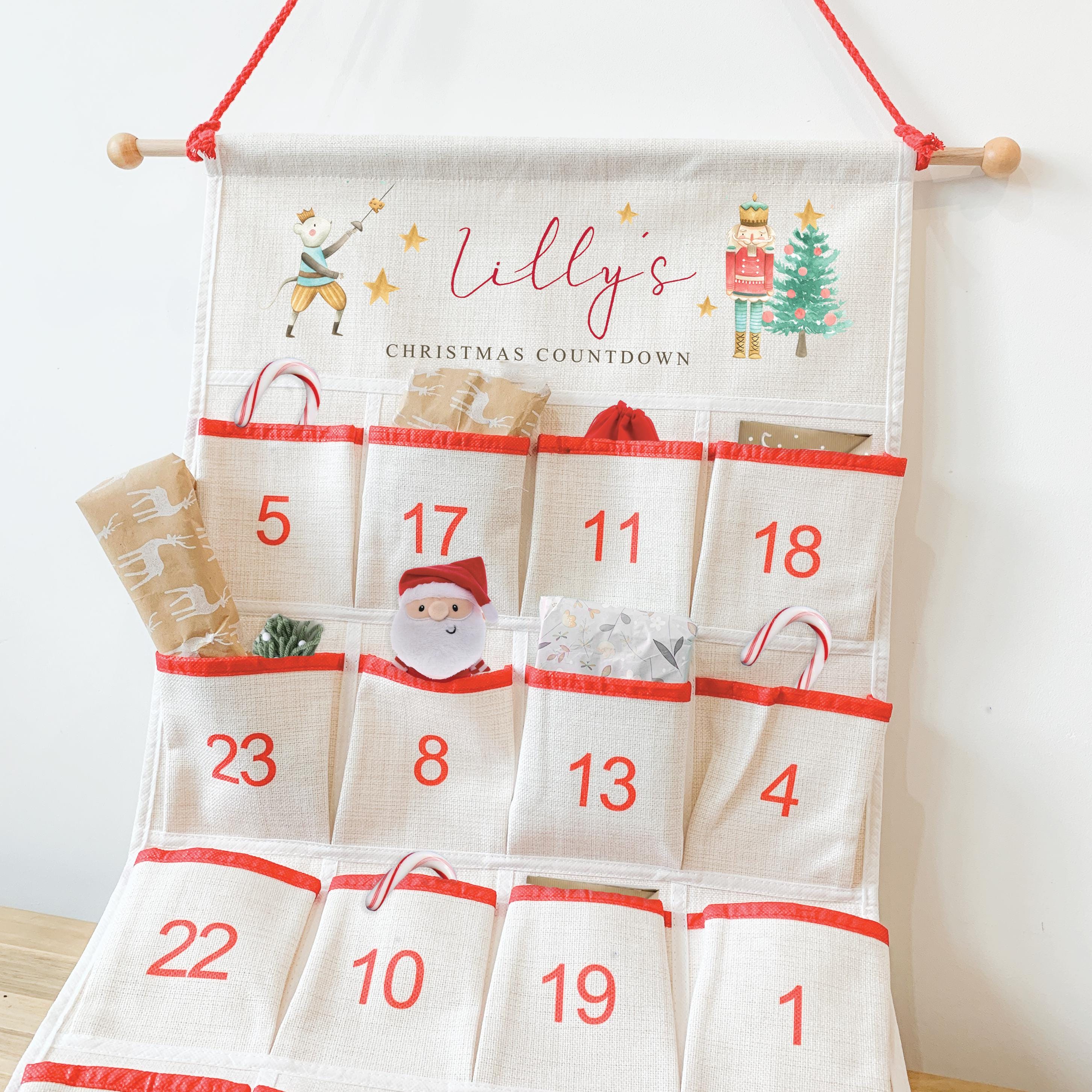 Personalised Christmas Nutcracker Advent Calendar, Soldier Christmas Countdown, Kids Advent Calendars, Family Advent Calendar, Christmas