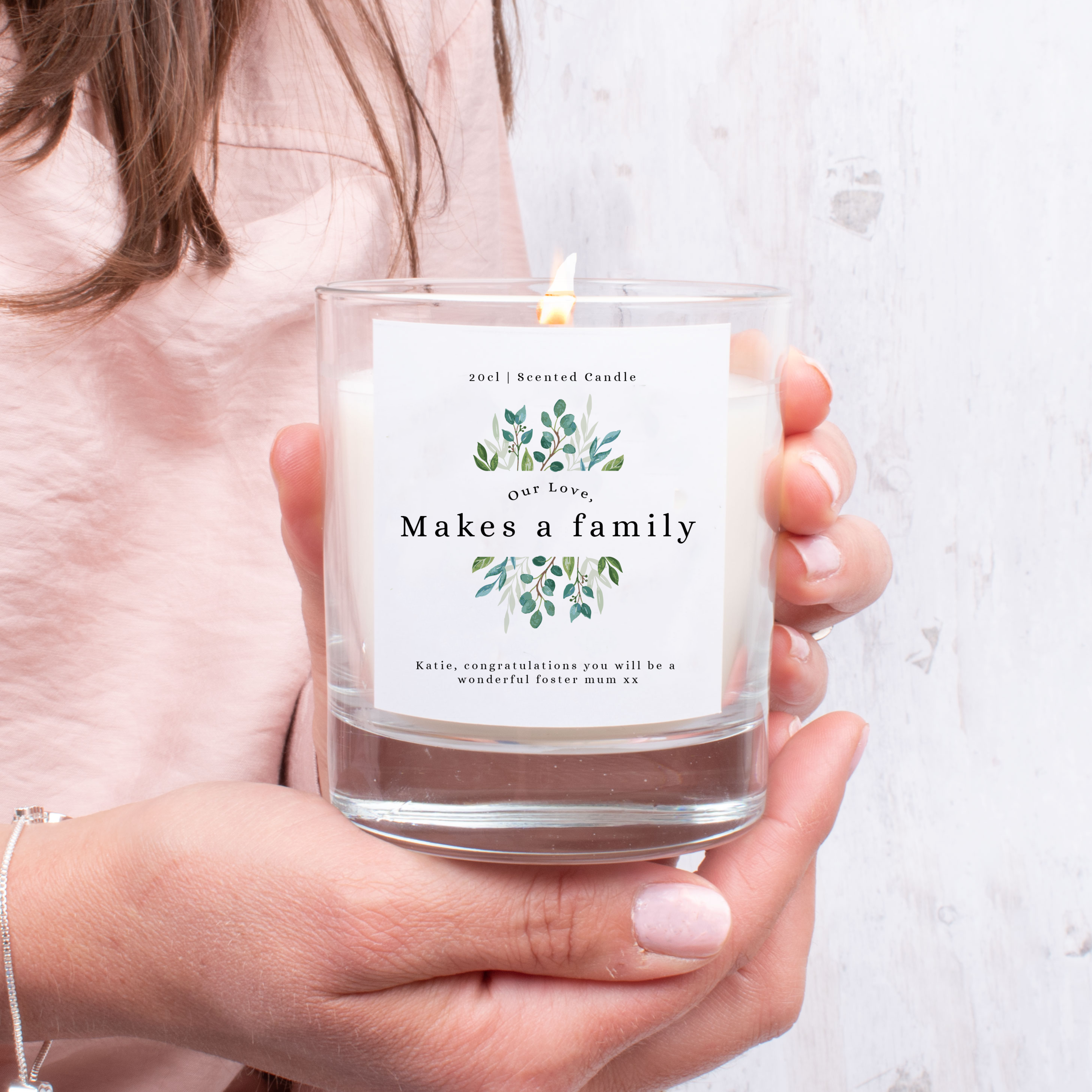 Love Makes A Family Candle, Adoption Gift, Mother's Day Candle Gift, Two Mums Gift, Step Mum Mothers Day, Foster Mum Gift, Two Dads Gift