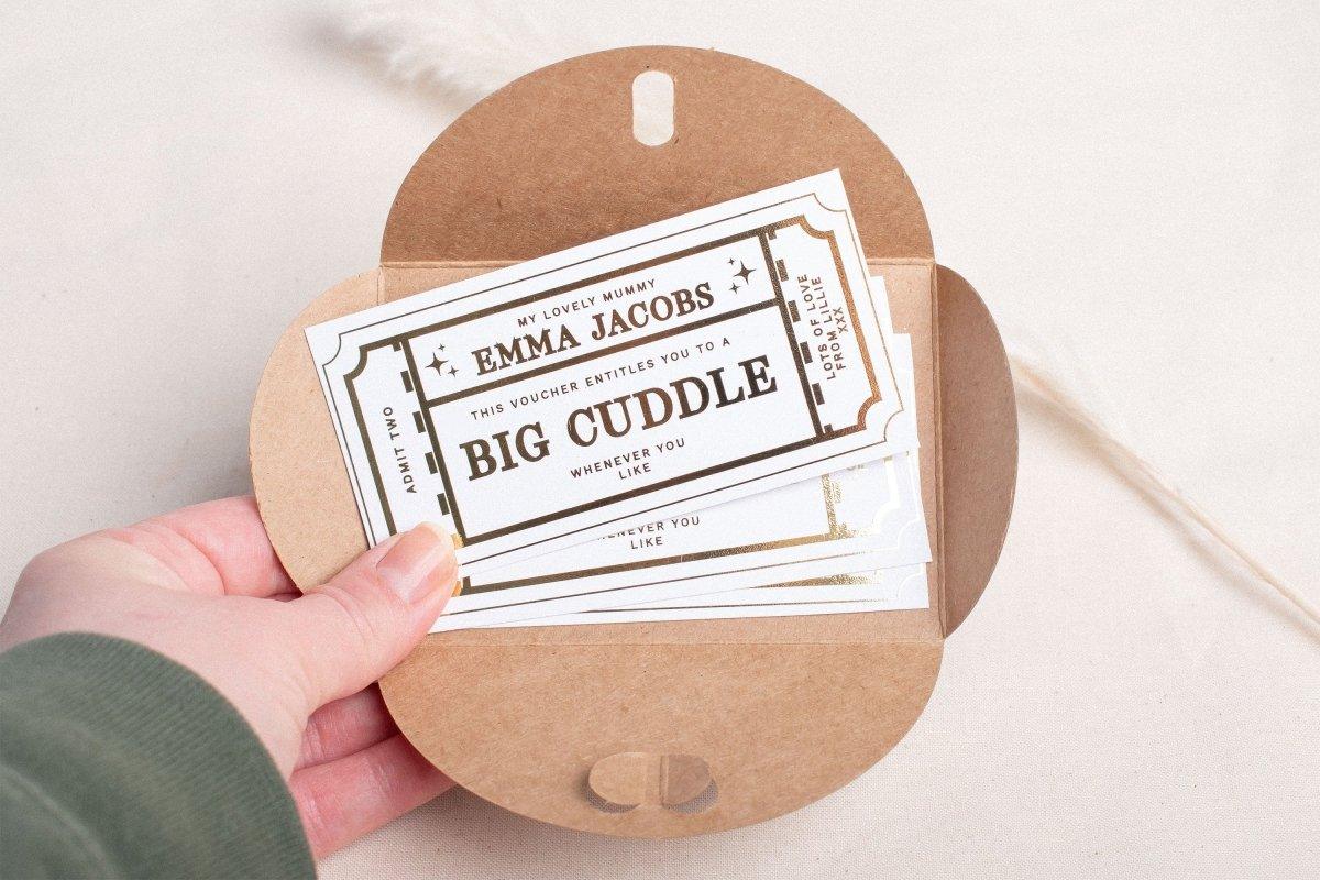 Mother's Day Gift Golden Ticket, Mum Foiled Voucher, Personalised Ticket, Mother's Day Voucher, Surprise Holiday, Personalised Gift, - Amy Lucy