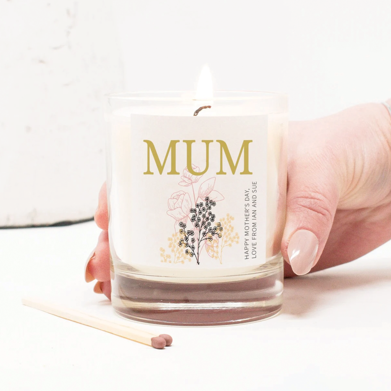 Personalised Mothers Day Candle, Mum Candle, Keepsake Gift Mum, Daughter Mother Gift, Gift For Mum, Purple Candle