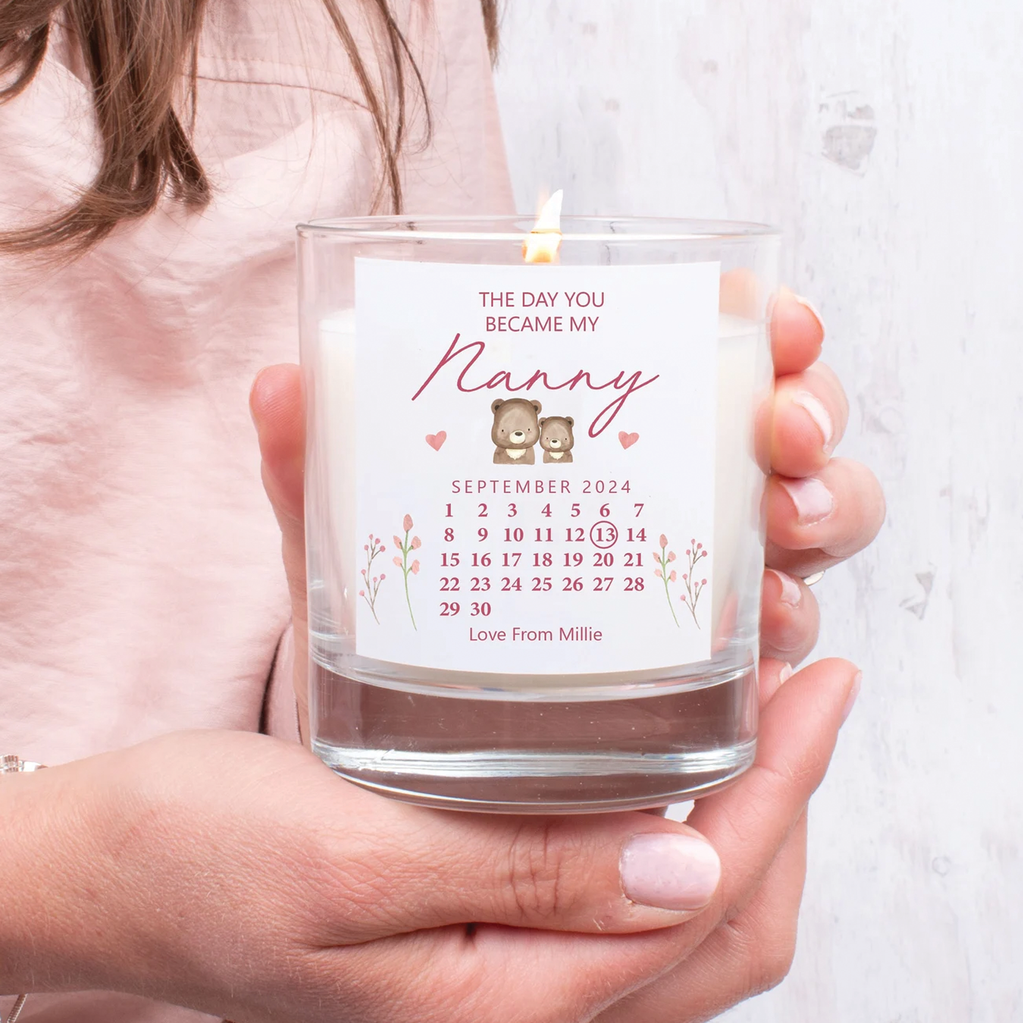 Nanny Gift Candle, Personalised Candle, Nanny Gift, Candle in Jar, Custom Candle Best Friend Candle, Candle Gifts, Nanny Gift, Nanny