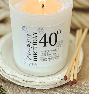 Personalised Age Birthday Candle, Personalized Birthday Candle Gift, Age Birthday Gift, Birthday Present, For Her, Birthday Celebration, - Amy Lucy