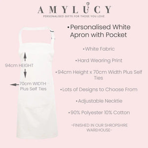 Personalised Apron, Baking Gift Personalized Apron Cooking Gift, Gifts for Her, Full Kitchen Apron, Custom Made Kitchen Apron, Kitchen, - Amy Lucy