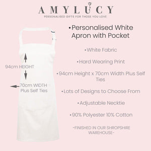 Personalised Apron, Customised Cooking Apron, Baking Gift Her, Cooking Gift, Mothers Day Gift, Baking Lover Gift, Mum Gift, Baking Apron - Amy Lucy