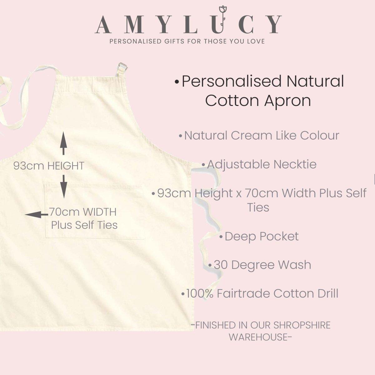 Personalised Apron, Customised Cooking Apron, Baking Gift Her, Cooking Gift, Mothers Day Gift, Baking Lover Gift, Mum Gift, Baking Apron - Amy Lucy