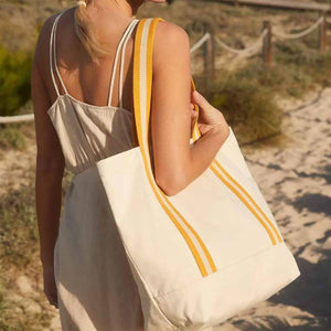 Personalised Babe Tote Bag, Custom Name Tote Bag, Bachelorette Jute Bag, Hen Party Travel Bag, Bridal Party Weekend Bag, Bags, Blue Stripe - Amy Lucy
