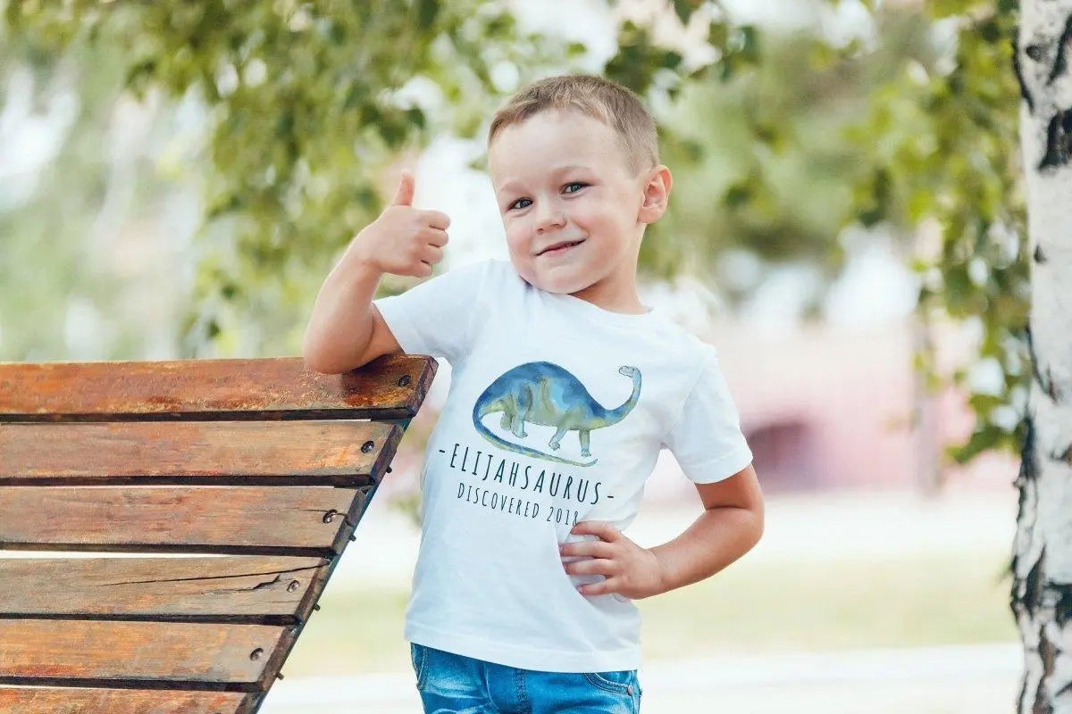Personalised Boys Dinosaur T-shirt, Child's Dinosaur Top, Kids Dinosaur T-shirt, Dinosaur Gift, Boys Dinosaur Tops, Children's Top, Dinosaur