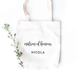 Personalised Bridal Party Tote Bags, Personalised Bridal Bag, Hen Party Bags, Thank You Bridesmaid Gift, Bridal Party Accessories, Hen Party - Amy Lucy