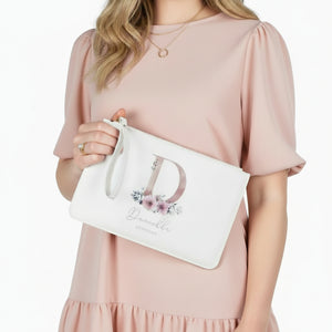 Personalised Bridesmaid Clutch Bag, Bridesmaid Gift, Rose Gold Bridal Pouch, Bridesmaid Gift Pouch, Clutch Bag, Pink Pouch, Hen Party Gifts, - Amy Lucy