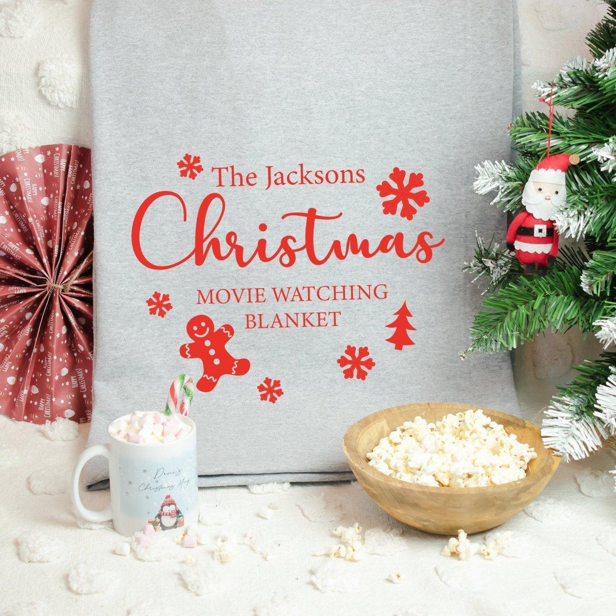 Personalised Christmas Blanket, Christmas Movie Blanket, Movie Watching Blanket, Christmas Family Gift, Xmas Blanket, Family Xmas Blanket