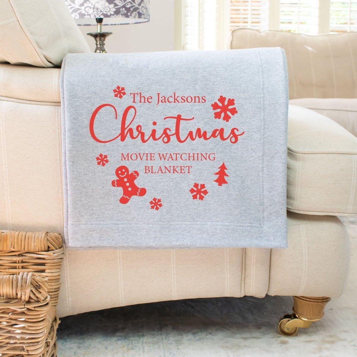 Personalised Christmas Blanket, Christmas Movie Blanket, Movie Watching Blanket, Christmas Family Gift, Xmas Blanket, Family Xmas Blanket
