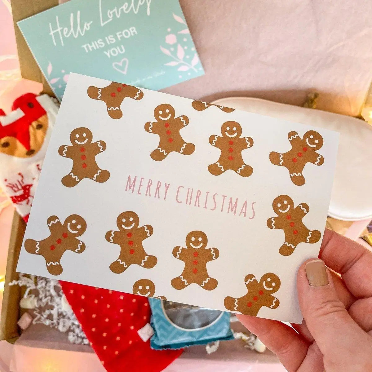 Personalised Christmas Girls Gift Box, Christmas Gift Set, Filled Christmas Gift Box, Gingerbread Gift Box, Friend Xmas Gift Box, Friend - Amy Lucy