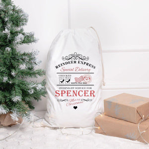 Personalised Christmas Santa Sack, Christmas Eve Present Sack, Personalised Santa Sack Gift Bags, Christmas Gifts, Gift Sack - Amy Lucy