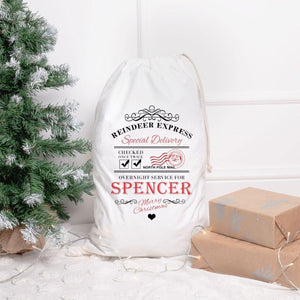 Personalised Christmas Santa Sack, Christmas Eve Present Sack, Personalised Santa Sack Gift Bags, Christmas Gifts, Gift Sack - Amy Lucy