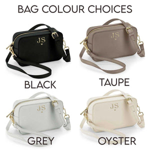 Personalised Cross Body Bag Embroidered, Initials Cross Body Bag, Monogram Cross Body Bag with Strap, Bridesmaid Bag, Luxury Bag - Amy Lucy