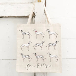 Personalised Dalmatian Tote Bag, Dalmatian Gift For Her, Name Tote Bag, Dalmatian Gifts, Dog Tote Bag, Personalised Tote Bag, Dog Gifts - Amy Lucy
